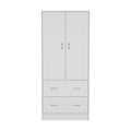 Armoire Edie, Bedroom, White White Particle Board Engineered Wood