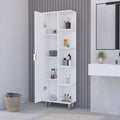 Linen Cabinet Sandy, Bathromm, White White Particle Board Engineered Wood