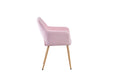 Pink Faux Fur Vanity Chair, Cute Vanity Chair For Girls Women Modern Upholstered Faux Fur Armchair With Metal Legs For Makeup Bedroom Living Room Pink Beige Brown Fabric