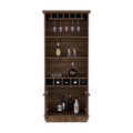 Bar Cabinet Taholah, Living Room, Dark Brown Dark Brown Particle Board Engineered Wood