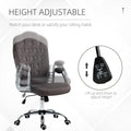 Vinsetto Home Office Chair, Velvet Computer Chair, Button Tufted Desk Chair With Swivel Wheels, Adjustable Height, And Tilt Function, Dark Gray Gray Polyester
