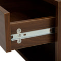 Wall Mounted Bedside Table Set Of Two Walnut Color Walnut Particle Board