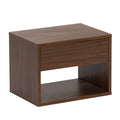 Wall Mounted Bedside Table Set Of Two Walnut Color Walnut Particle Board
