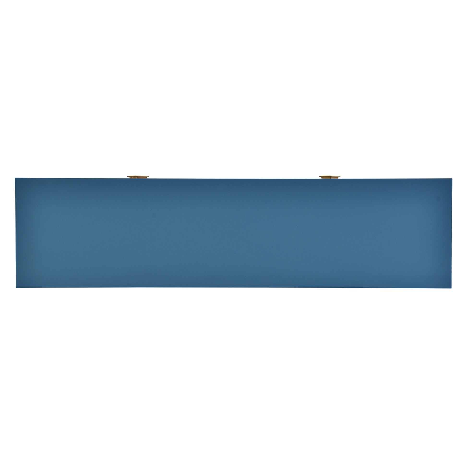 Modern Functional Large Storage Space Sideboard With Wooden Triangular Handles And Adjustable Shelves For Living Room And Dining Room Navy Blue Navy Blue Mdf