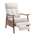 Coolmore Wood Frame Armchair, Modern Accent Chair Lounge Chair For Living Room Beige Linen