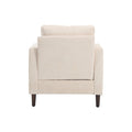 Coolmore Wood Frame Armchair, Modern Accent Chair Lounge Chair For Living Room,Tufted Club Chair, Mid Century Modern Arm Chairs With Studded, Solid Wood Frame, For Bedroom, Reading Beige Chenille Beige Chenille 1 Seat
