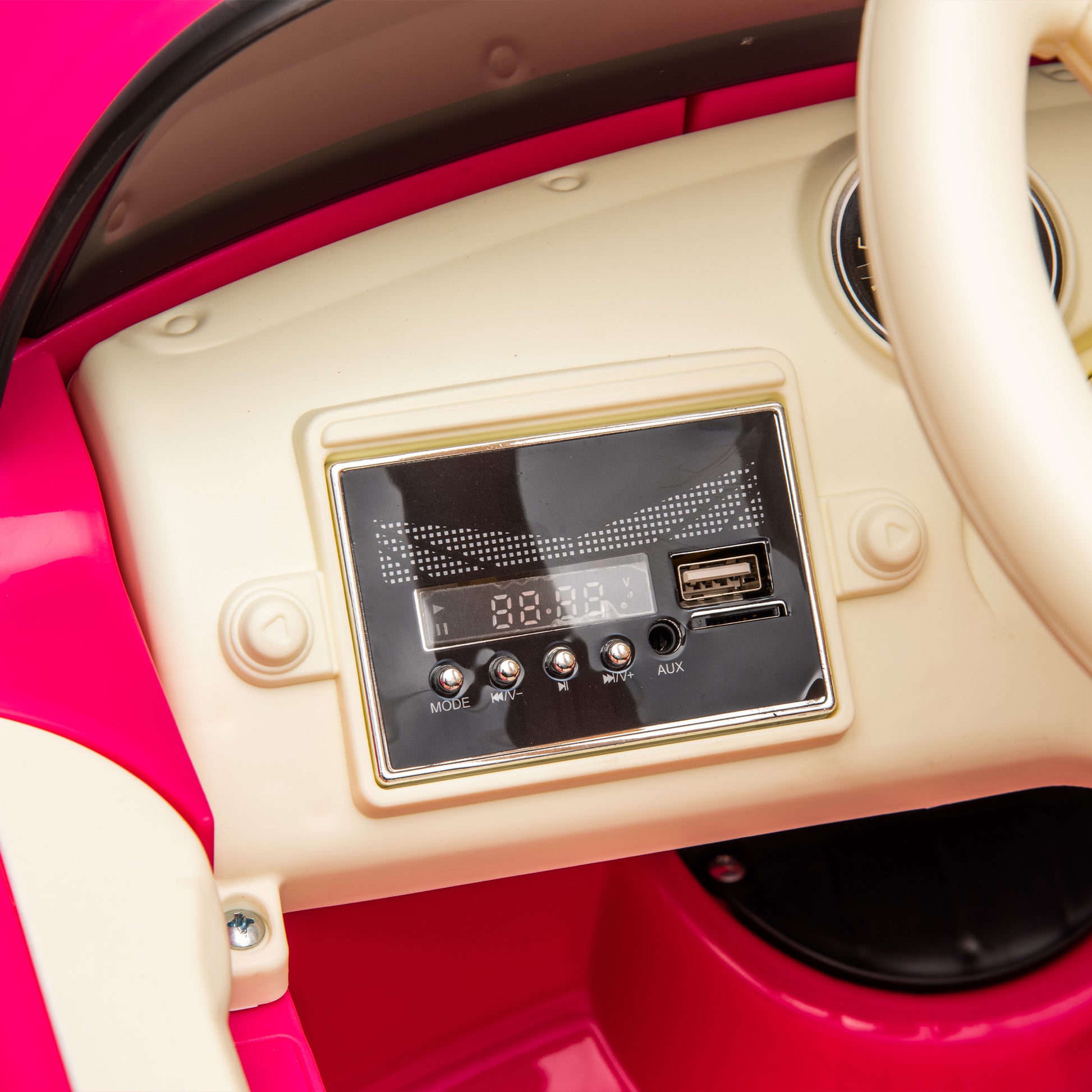 12V Kids Ride On Truck Car W Parents Control, Licensed Chevrolet 3100 Pickup,Electric Car For Kid,Vintage Modeling,3 Speeds,Led Lights,Bluetooth,Usb,High Power Up To 3.11 Mph,Age 3 Pink Polypropylene