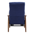 Coolmore Wood Frame Armchair, Modern Accent Chair Lounge Chair For Living Room Blue Linen