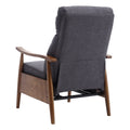 Coolmore Wood Frame Armchair, Modern Accent Chair Lounge Chair For Living Room Dark Gray Linen