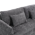 Coolmore Mid Century Modern Chenille Fabric Loveseat Sofa, 2 Seat Upholstered Loveseat Sofa Modern Couch For Living Room,Brown Wood Feet Sofa For Bedroom, Reading Gray Chenille Gray Chenille 2 Seat