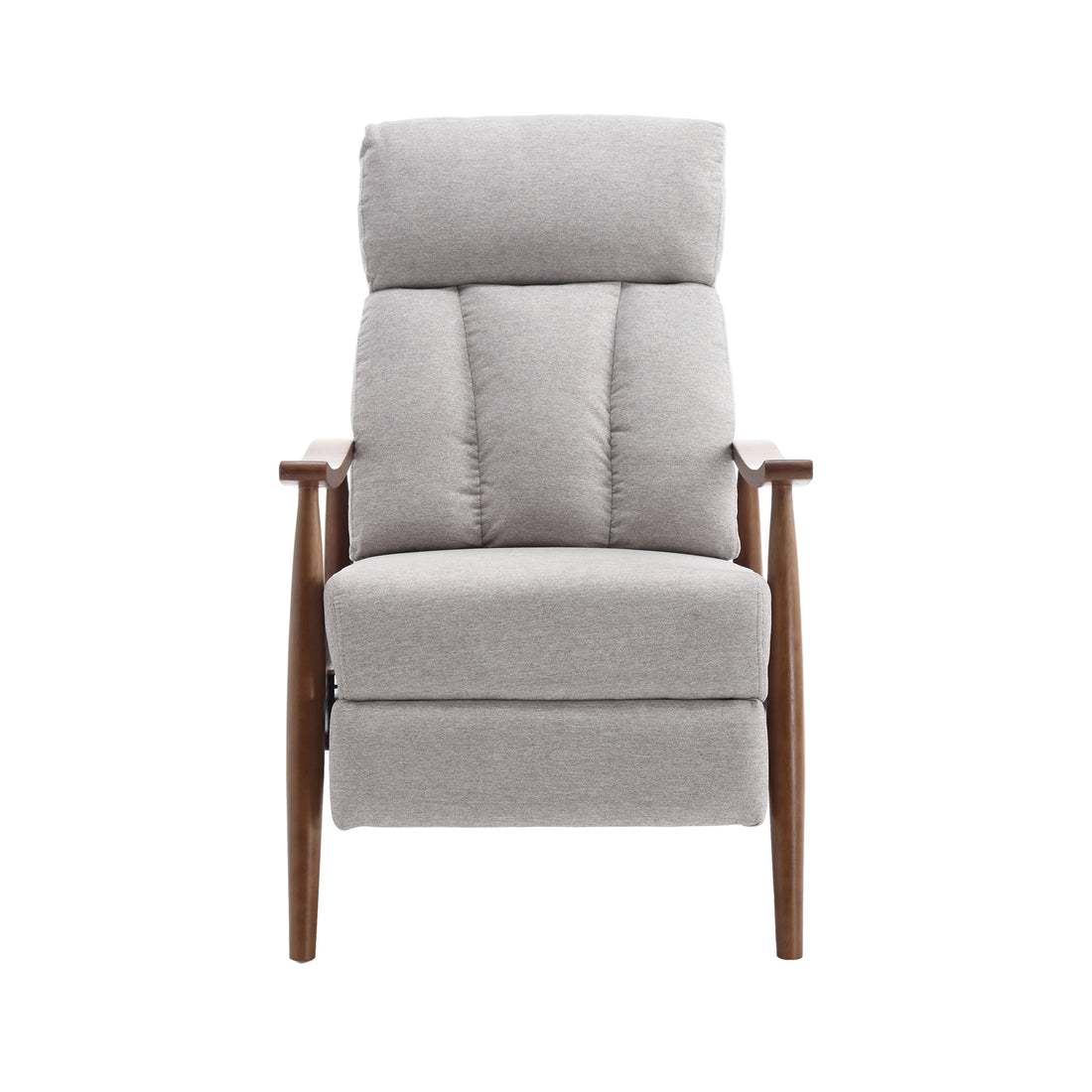 Coolmore Wood Frame Armchair, Modern Accent Chair Lounge Chair For Living Room Light Gray Linen