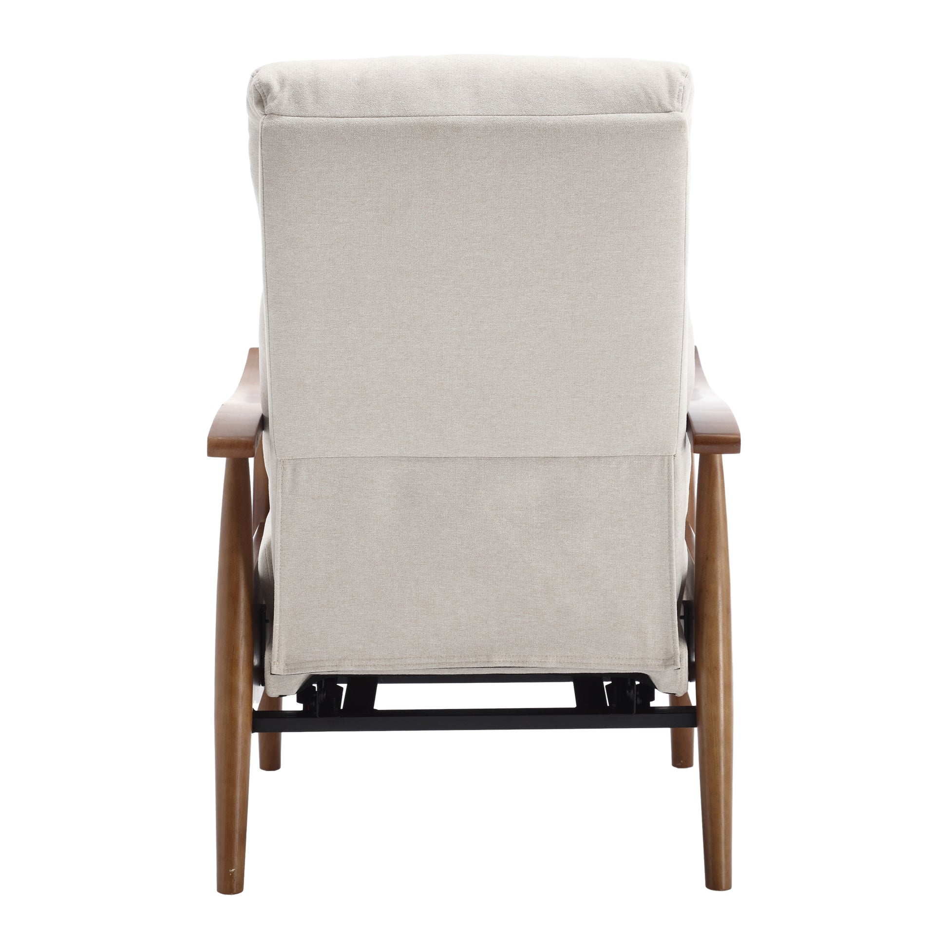 Coolmore Wood Frame Armchair, Modern Accent Chair Lounge Chair For Living Room Beige Linen