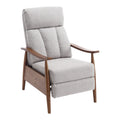 Coolmore Wood Frame Armchair, Modern Accent Chair Lounge Chair For Living Room Light Gray Linen