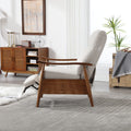 Coolmore Wood Frame Armchair, Modern Accent Chair Lounge Chair For Living Room Beige Linen