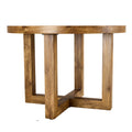 A Modern And Practical Circular Dining Table. Made Of Mdf Tabletop And Wooden Mdf Table Legs.A Set Of 4 Brown Cushioned Chairs In A Modern Medieval Style Restaurant. Ct 403B0502A Natural Wood Mdf