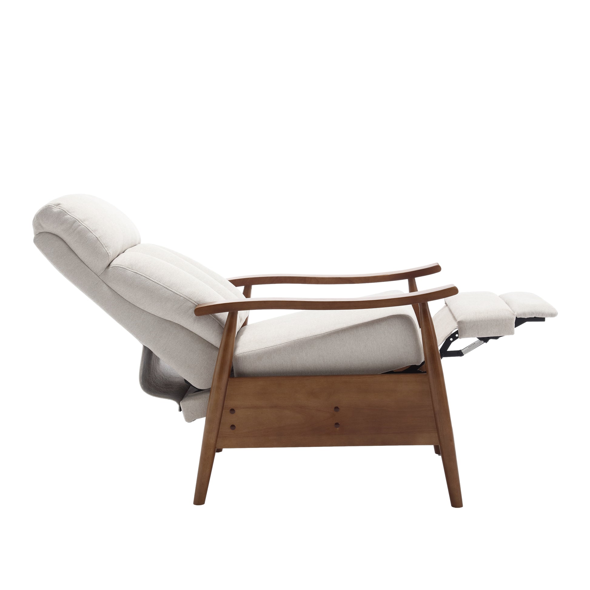 Coolmore Wood Frame Armchair, Modern Accent Chair Lounge Chair For Living Room Beige Linen