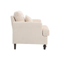 Coolmore Wood Frame Armchair, Modern Accent Chair Lounge Chair For Living Room,Tufted Club Chair, Mid Century Modern Arm Chairs With Studded, Solid Wood Frame, For Bedroom, Reading Beige Chenille Beige Chenille 1 Seat