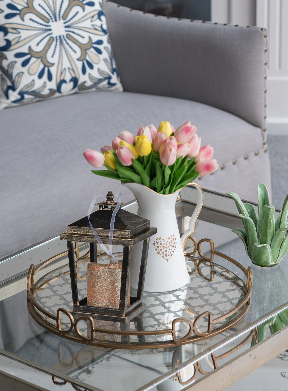 Set Of 2 Menifee Lantern With Led Candle, Short 5X5X8.5" Bronze Antique,Contemporary,Modern Plastic