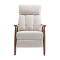 Coolmore Wood Frame Armchair, Modern Accent Chair Lounge Chair For Living Room Beige Linen