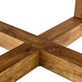 A Modern And Practical Circular Dining Table. Made Of Mdf Tabletop And Wooden Mdf Table Legs.A Set Of 4 Brown Cushioned Chairs In A Modern Medieval Style Restaurant. Ct 403B0502A Natural Wood Mdf
