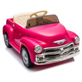 12V Kids Ride On Truck Car W Parents Control, Licensed Chevrolet 3100 Pickup,Electric Car For Kid,Vintage Modeling,3 Speeds,Led Lights,Bluetooth,Usb,High Power Up To 3.11 Mph,Age 3 Pink Polypropylene