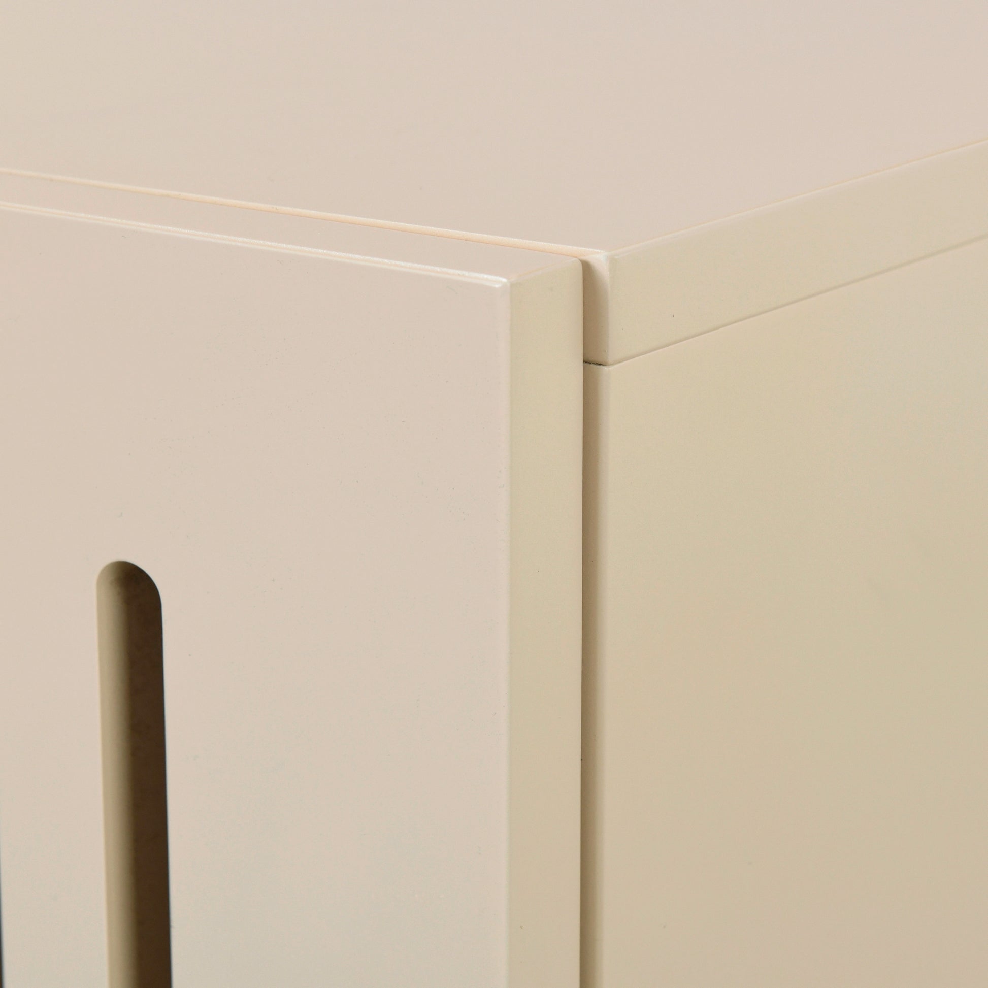 Modern Style Sideboard With Superior Storage Space, Hollow Door Design And 2 Adjustable Shelves For Living Room And Dining Room Almond Almond Dining Room Adjustabel Shelves Mdf