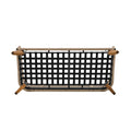 4 Piece Patio Conversation Set, Solid Wood Loveseat, 2 Chairs And Table, Outdoor Conversation Group With Cushions For Backyard, Poolside, Garden Beige Cushion Natural Rope Beige Natural Woven Rope