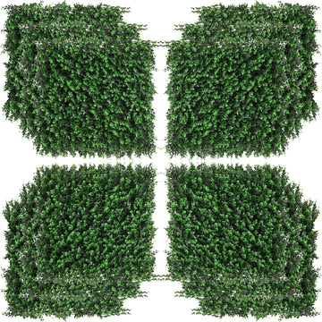 Outsunny Grass Wall Panels, 20" X 20" Artificial Grass Wall Decor,Greenery Backdrop Panels Wall For Outdoor, Indoor, Garden, Fence, Backyard, Fresh Green Green Polyethylene