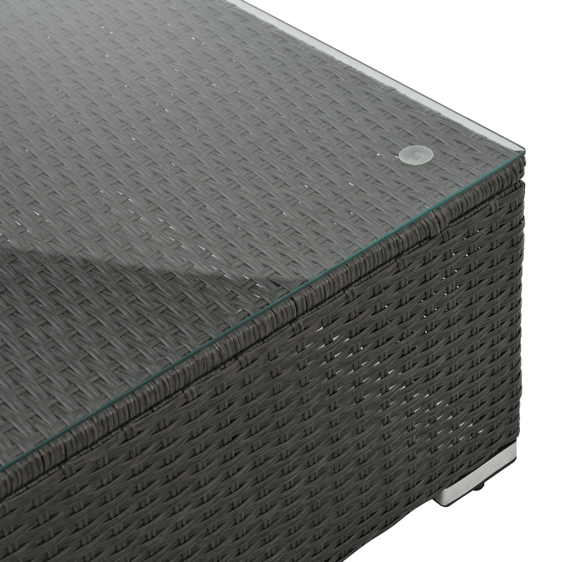 Patio Furniture Sets Yes Dark Gray Seats 6 Pe Rattan Iron Waterproof Fabric