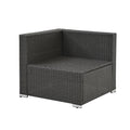 Patio Furniture Sets Yes Dark Gray Seats 6 Pe Rattan Iron Waterproof Fabric