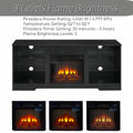 Tv Stand Electric Fireplace Tv Stand With Glass Shelves, 3D Fireplace Tv Stand With Led Lights Wood With Usb Charging Outlet Modern Television Table Center For Tv Up To 32 62