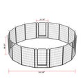 16 Panels Heavy Duty Metal Playpen With Door,39.37
