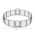 16 Panels Heavy Duty Metal Playpen With Door,31.7