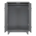 Wooden Wardrobe Cabinet With Hanging Rod, Storage Armoires With Doors,Gray Gray Solid Wood
