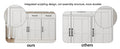 Double Door Narrow Height Slim Floor Standing Cabinet White Mdf