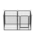6 Panels Heavy Duty Metal Playpen With Door,31.7