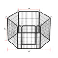 6 Panels Heavy Duty Metal Playpen With Door,31.7