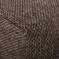 Naima Contemporary Fabric Square Pouf, Dark Brown Dark Brown Fabric
