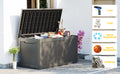 260 Gallon Deck Box, Waterproof Resin Large Outdoor Storgae Box For Patio Furniture, Patio Cushions, Gardening Tools, Pool And Sports Supplies, Lockable Black No Complete Patio Set Black Water Resistant Frame Garden & Outdoor Classic Complete Patio Sets