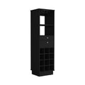 Zircon Bar Cabinet Two Drawers, Black Black Particle Board Particle Board