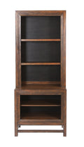 Branson Bookcase Pier, No Assembly Required, Two Tone Finish 3 Brown Brown Library Primary Living Space Closed Back Wood American Design,Transitional Pine Pine