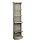 Celino Bookshelf Pier, Set Of 2, No Assembly Required, Sandstone Finish Beige Wood