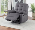 Contemporary Ebony Color Plush Microfiber Motion Recliner Chair 1Pc Couch Manual Motion Plush Armrest Tufted Back Living Room Furniture Ebony Microfiber Manual Handle Metal Primary Living Space Cushion Back Contemporary,Modern,Transitional Handle Pillow