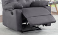 Contemporary Ebony Color Plush Microfiber Motion Recliner Chair 1Pc Couch Manual Motion Plush Armrest Tufted Back Living Room Furniture Ebony Microfiber Manual Handle Metal Primary Living Space Cushion Back Contemporary,Modern,Transitional Handle Pillow