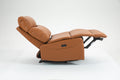 Lounge Chair Lift Chair Relax Sofa Chair Sitting Room Furniture Sitting Room Power Supply Elderly Electric Lounge Chair Orange Leather