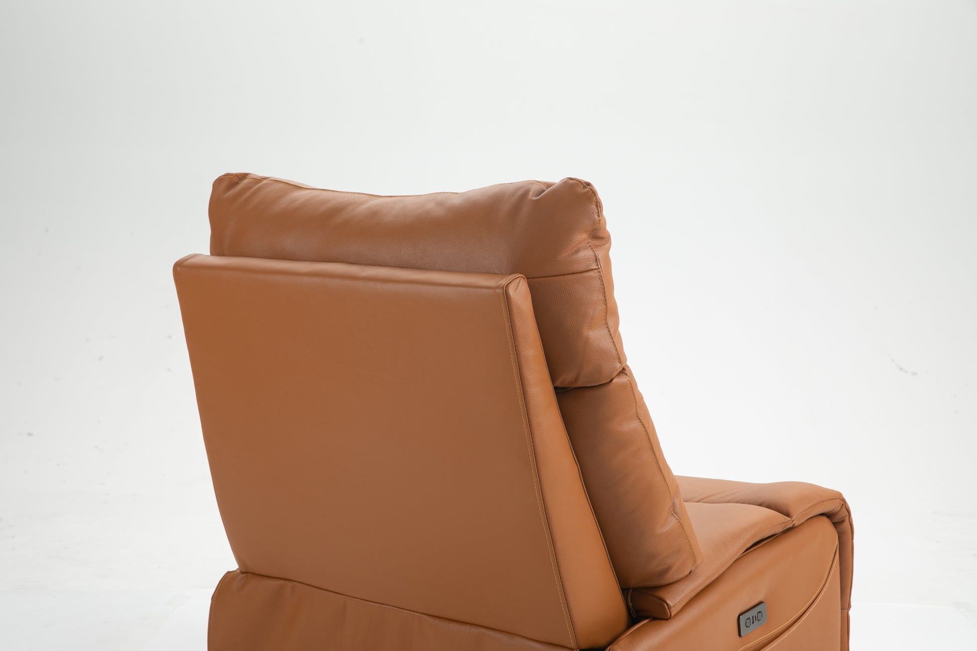 Lounge Chair Lift Chair Relax Sofa Chair Sitting Room Furniture Sitting Room Power Supply Elderly Electric Lounge Chair Orange Leather