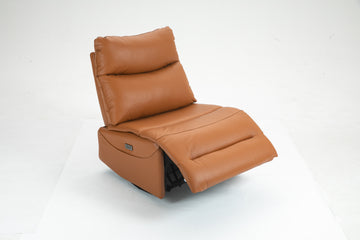 Lounge Chair Lift Chair Relax Sofa Chair Sitting Room Furniture Sitting Room Power Supply Elderly Electric Lounge Chair Orange Leather