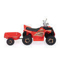 6V Kids Electric Atv, Toddler Ride On Car With Trailer, Music, Bluetooth And Power Display For Boys And Girls, Red White Polypropylene