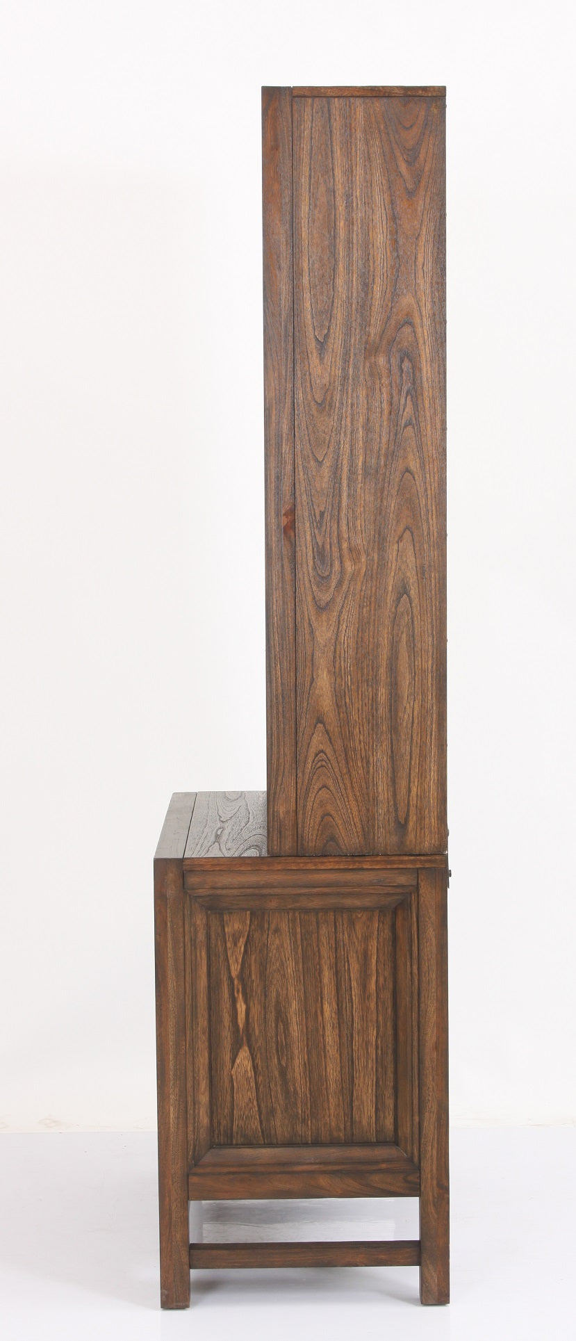 Branson Bookcase Pier, No Assembly Required, Two Tone Finish 3 Brown Brown Library Primary Living Space Closed Back Wood American Design,Transitional Pine Pine