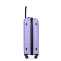 3 Piece Luggage Sets Abs Lightweight Suitcase With Two Hooks, Spinner Wheels, Tsa Lock, 20 24 28 , Light Purple Light Purple Abs
